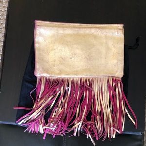 Maje Fringe Clutch